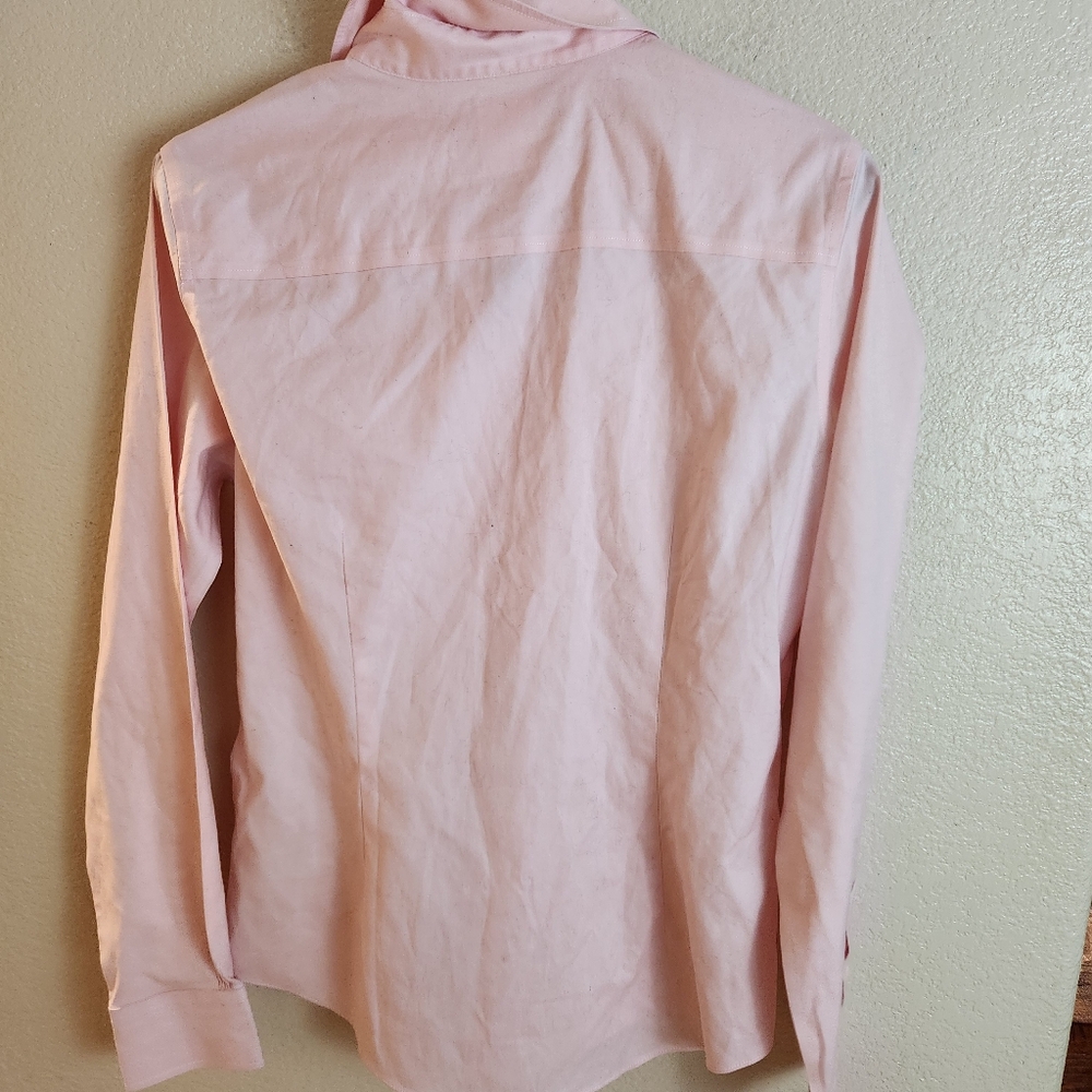 Brooks Brothers 346 Pink Fitted No Iron Button Down Long Sleeve Shirt Top Size 6 - Picture 6 of 7